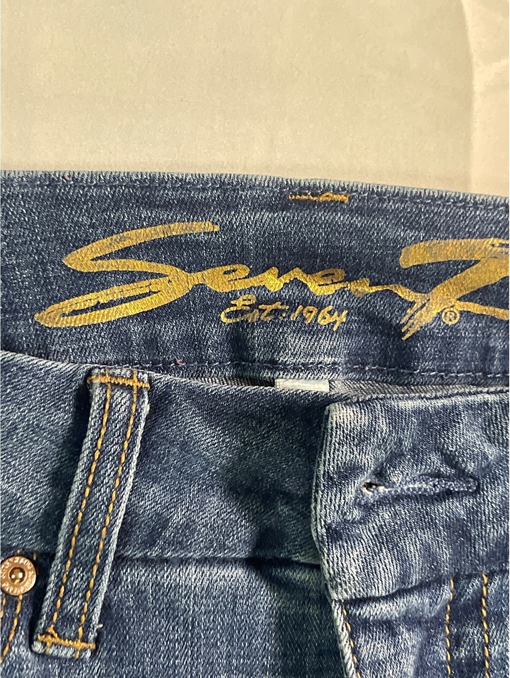 Women’s Size 14 Seven7 High Rise Cuffed Skinny Jeans - Picture 2 of 6